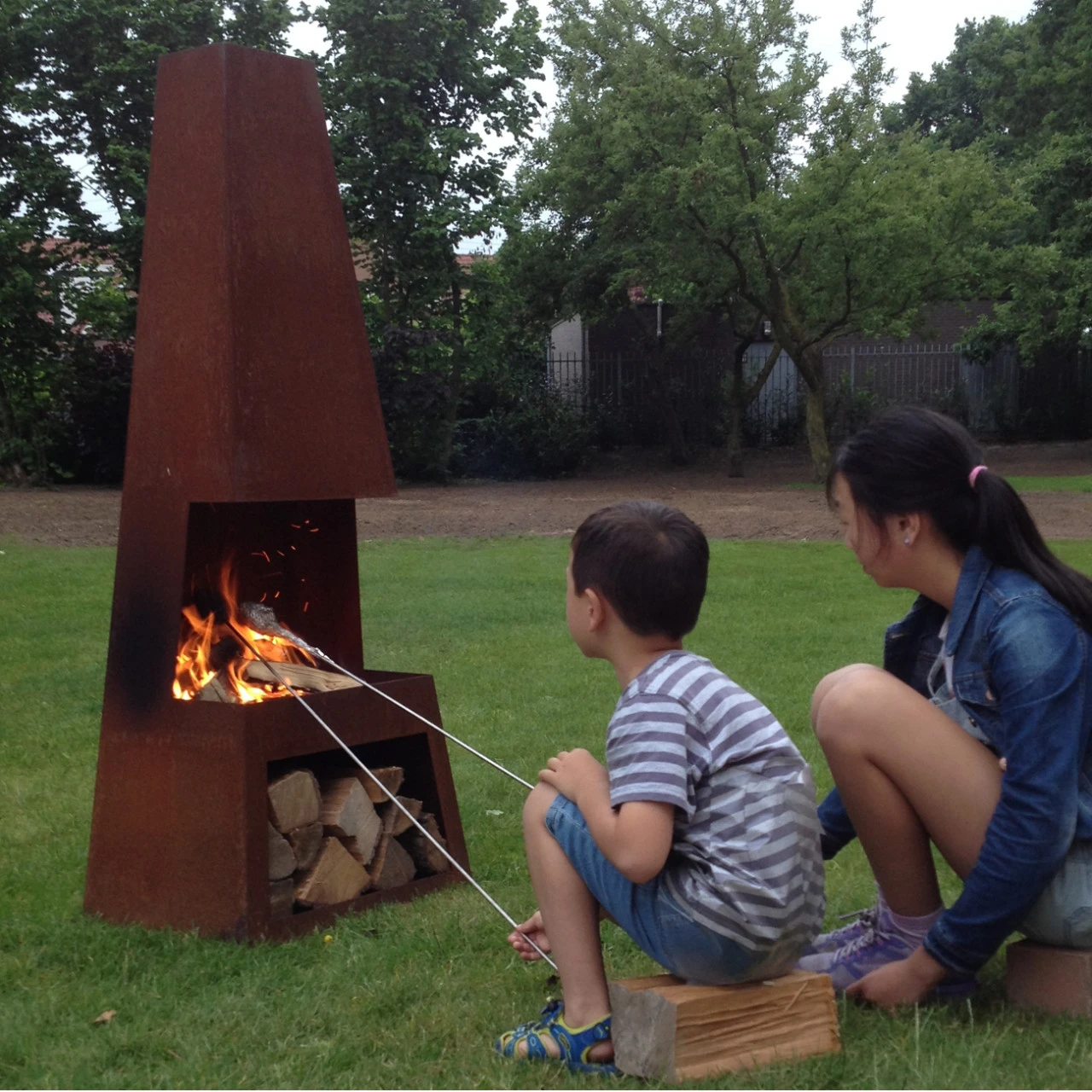 Outdoor/Garten Kamin Pular Corten – Bild 4