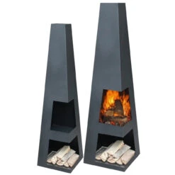 Outdoor/Garten Kamin Sanga Schwarz