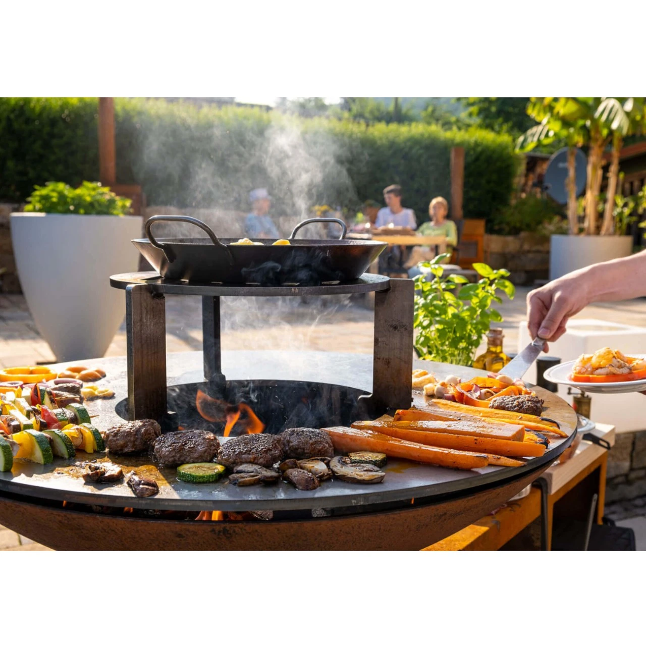 Gartenkamin Plancha Grill CIRCUS LOW Cortenstahl – Bild 9